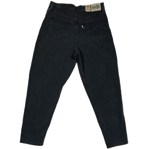 NWT Womens Levi's SilverTab High-Waisted Rise Mom Jeans Black 32 x 27 80s Style - Picture 7 of 12